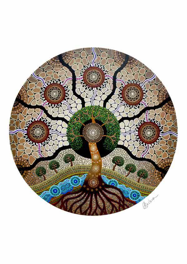 Tree of Life | Copyright Leah Brideson | Acrylic on wooden board 2018